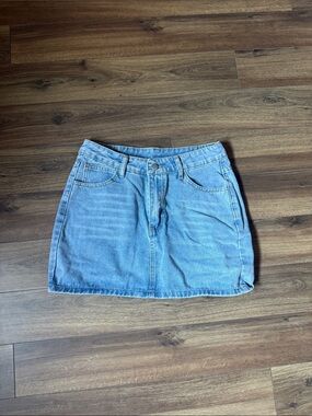 H&M Light Blue Denim Mini Skirt